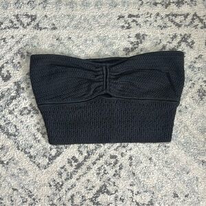 American Eagle Outfitters Dark Grey Knit Croptop-Size L